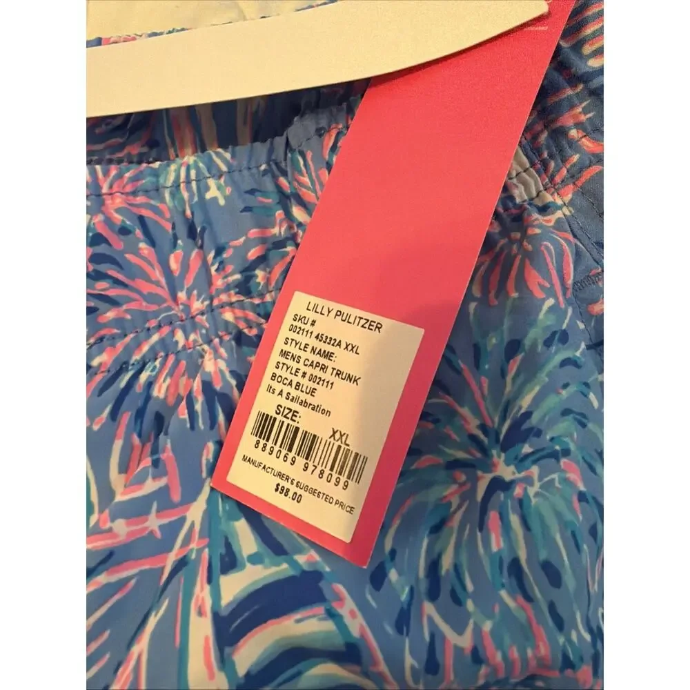 NWT Lilly Pulitzer XXL Men's Capri Swim Trunk Shorts 6